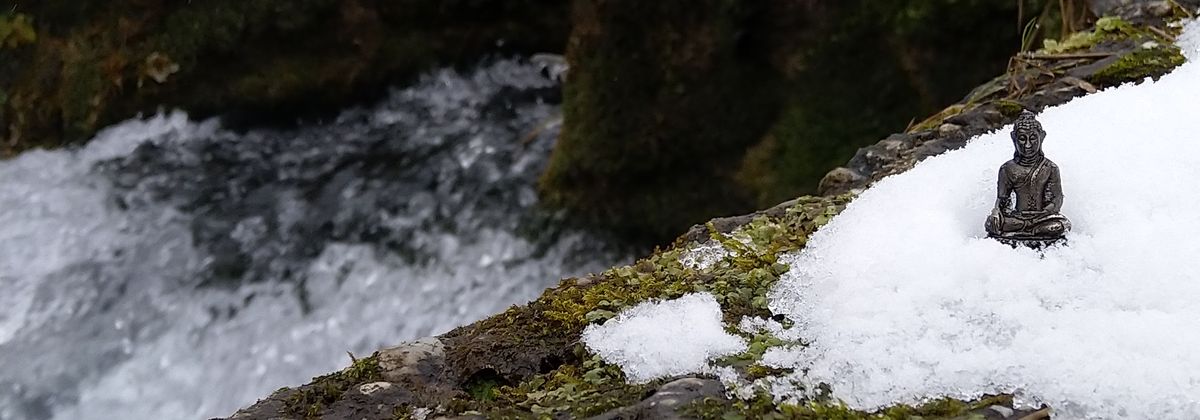 Buddha im Schnee